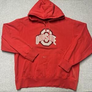 Vintage 90s Ohio State NCAA Team Nike Embroidered Center Swoosh Hoodie Men's XXL